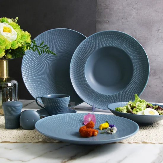 Explore our diverse selection of plates, including dinner plates, salad plates, and dessert plates. Crafted from high-quality materials, our plates combine functionality with elegant design to complement any table setting.
